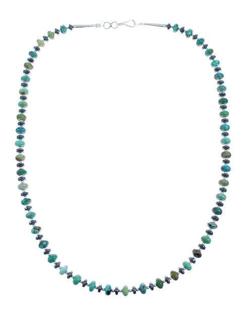 Southwestern Sterling Silver, Turquoise, and Hematite Bead Necklace JX121535